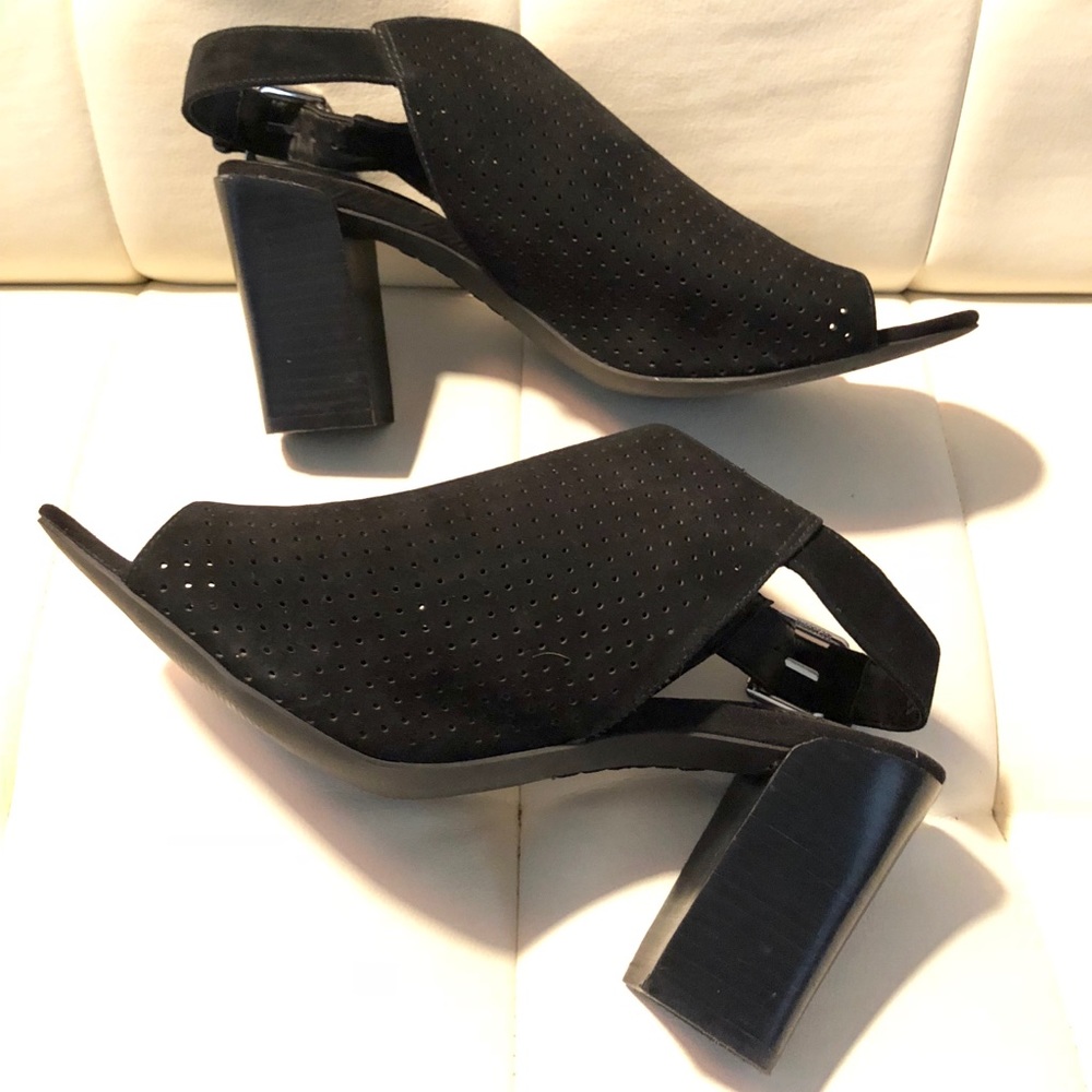 Black Open Toe Adam Tucker Booties